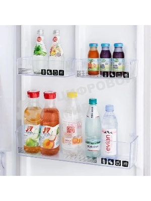 Холодильник Maunfeld MFF187NFIX10 нержавеющая сталь двухкамерный 232/98л морозилка снизу, No Frost