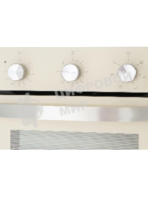 Шкаф духовой электрический Maunfeld EOEC516BG, встраиваемый, 51л, дверца с 2 стеклами, бежевый