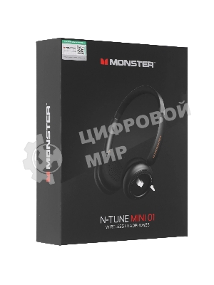 Беспроводные наушники MONSTER N-tune mini 01 черный, накладные, Bluetooth, до 50 ч