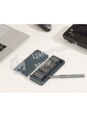 Набор прецизионных отверток Deli DL241025 (отвертка + 24 биты), сталь S2 + Cr-V