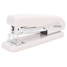Степлер Deli E0300белый, Exceed 24/6 26/6 (25 листов) белый, 100 скоб, металл/пластик, коробка