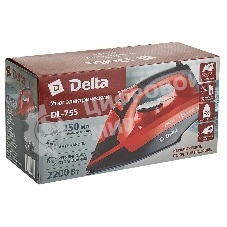 Утюг Delta DL-755 черный/оранжевый, 2200 Вт, 23 г/мин, 125 г/мин, 250 мл