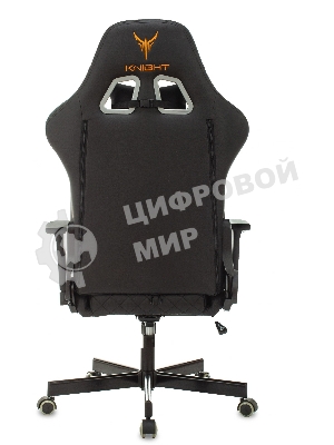 Кресло Knight ARMOR черный, экокожа, 120 кг, механизм качания