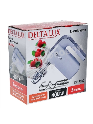Миксер DELTA LUX DE-7702 белый с серым