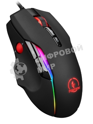 Мышь проводная Jet.A Panteon PS150 черный, 6200 dpi, USB, кнопки - 9