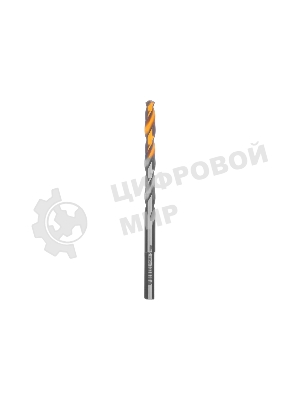 Сверло спиральное по металлу Denzel 5 x 86мм, Р6М5, Golden Tip