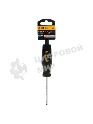 Отвертка Denzel SL3х75 мм, S2, 3к рукоятка