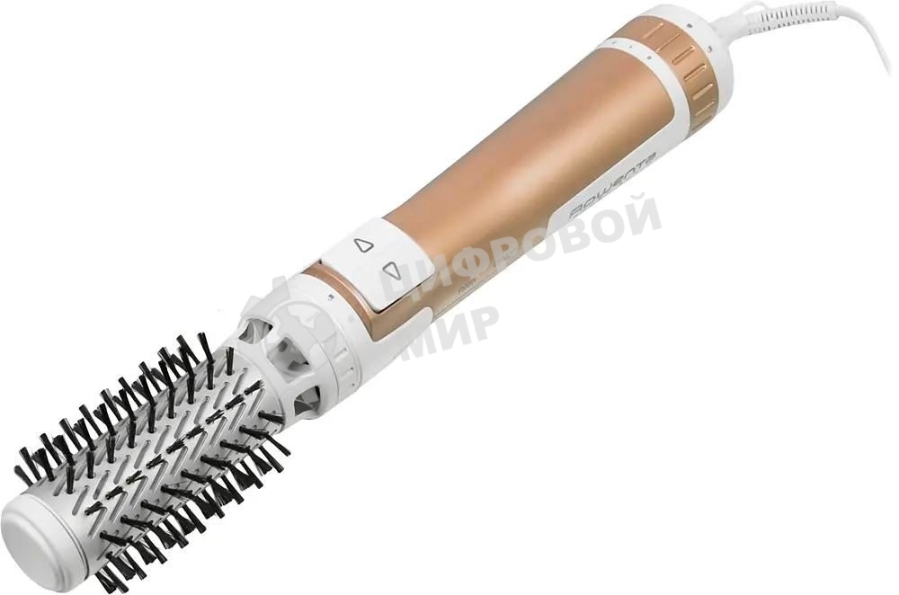 Фен-щетка Rowenta Brush Activ Compact CF9520F0 белый/золотой, 1000 Вт, ионизация, 40/50 мм