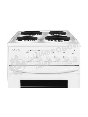 Плита электрическая Лысьва ЭП 411 белый, конфорок 4 электрических, духовка 57 л, 50 см x 84 см x 60 см