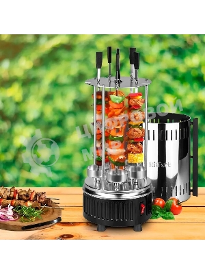 Шашлычница электрическая Kitfort KT-1405 1000Вт серебристый