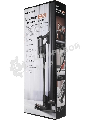 Пылесос вертикальный DREAME Z-Series Z30 черный, питание от аккумулятора, 855 Вт, уборка сухая, пылесборник 0.6 л