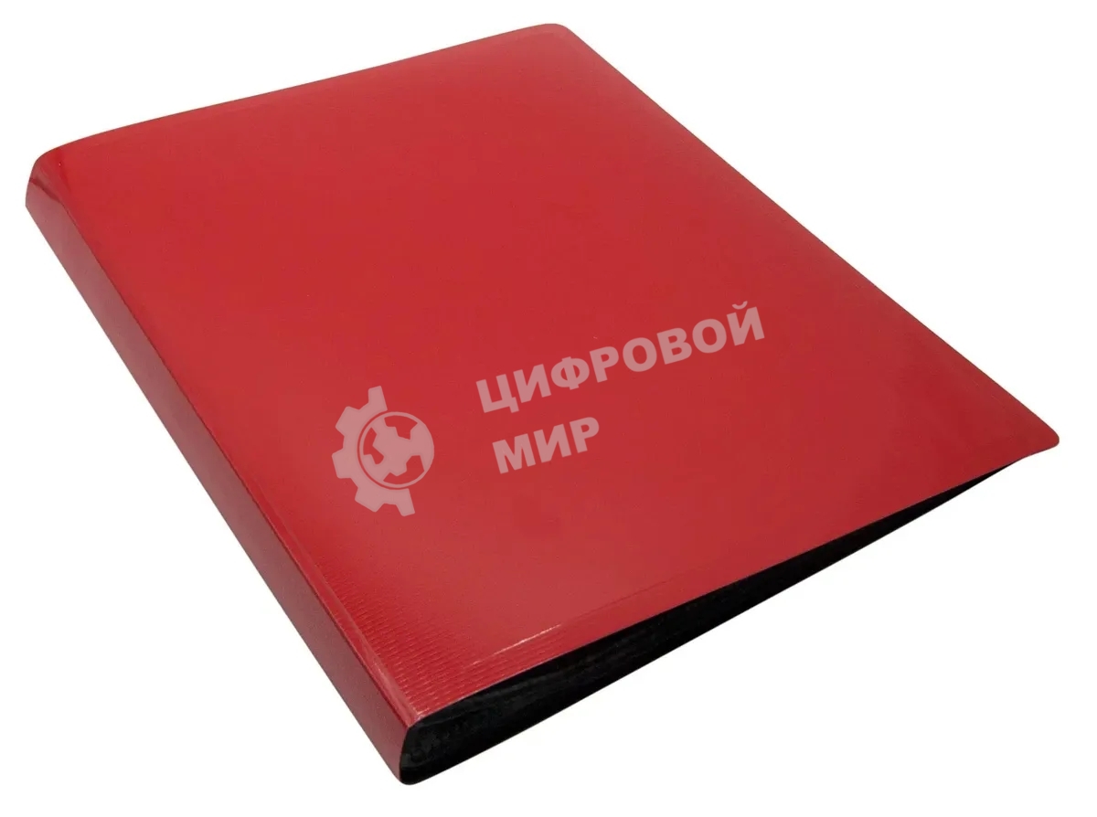 Папка с 20 прозрачными вкладками Бюрократ DeLuxe DLV20RED A4, пластик, 0.7мм, красный