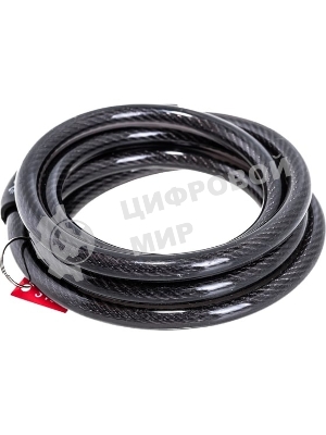 Замок тросовый Зубр Стандарт, кодовый, с неизменяемым кодом, длина троса - 1200мм, d 8мм. 37267-120