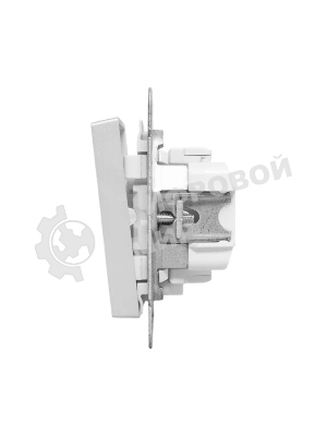 Механизм выключателя EKF UP1-SWA-14 одноклавишный, с подсветкой, алюминий Эпика