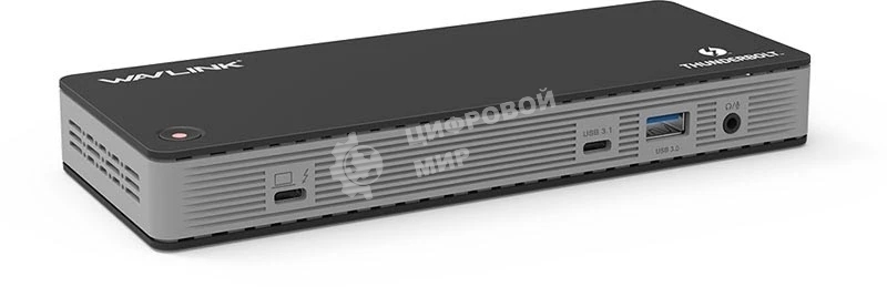 USB-концентратор Docking Station WAVLINK Thunderbolt 3/60W Power Delivery Include 20V/6.5A Power Adapter/4xUSB3.0/1xUSB-C/2xDP 4K 60HZ/2xDP to HDMI 4K 60Hz adapter/1xGigabit LAN/1xCombo Audio Jack