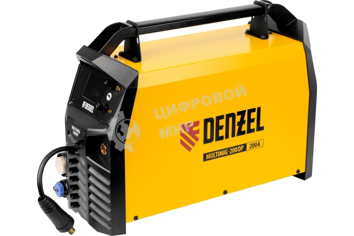 Аппарат инвертор. полуавтомат. сварки Denzel MultiMIG-200DP Synergy Double Pulse, 200 А, ПВ 80%