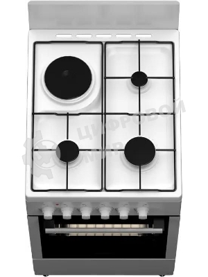 Плита комбинированная Darina 1E КМ241 321 W белый, конфорок 3 газовых и 1 электрическая, духовка 50 л, 50 см x 85 см x 60 см