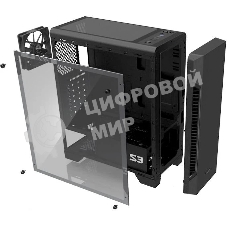 Компьютерный корпус Zalman S3 черный без БП ATX 2x120мм 2xUSB 2.0 1xUSB 3.0 audio bott PSU