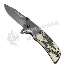 Нож складной Denzel, многоцелевой, системы Liner-Lock, с накладкой G10 на классической рукоятке 79207