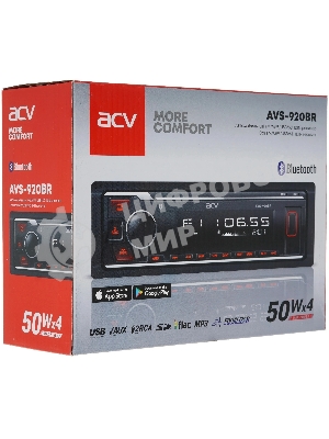 Автомагнитола ACV AVS-920BR, 1 DIN, Bluetooth, USB Type-A, AUX