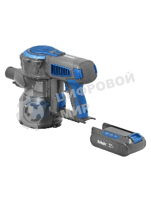 Пылесос вертикальный BBK BV3001 синий/серый, питание от аккумулятора, 150 Вт, уборка сухая, пылесборник 0.8 л, работа от АКБ max 30 мин