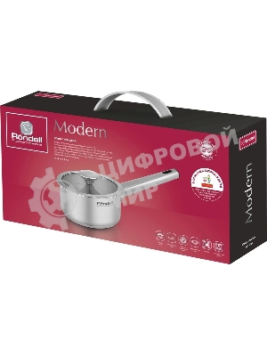 Ковш Rondell Modern RDS-1745, 0.9 л, с крышкой, сталь