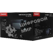 Микроволновая печь Galanz MOS-2402FDB черный, 20 л, 800 Вт, переключатели - кнопки, поворотный механизм
