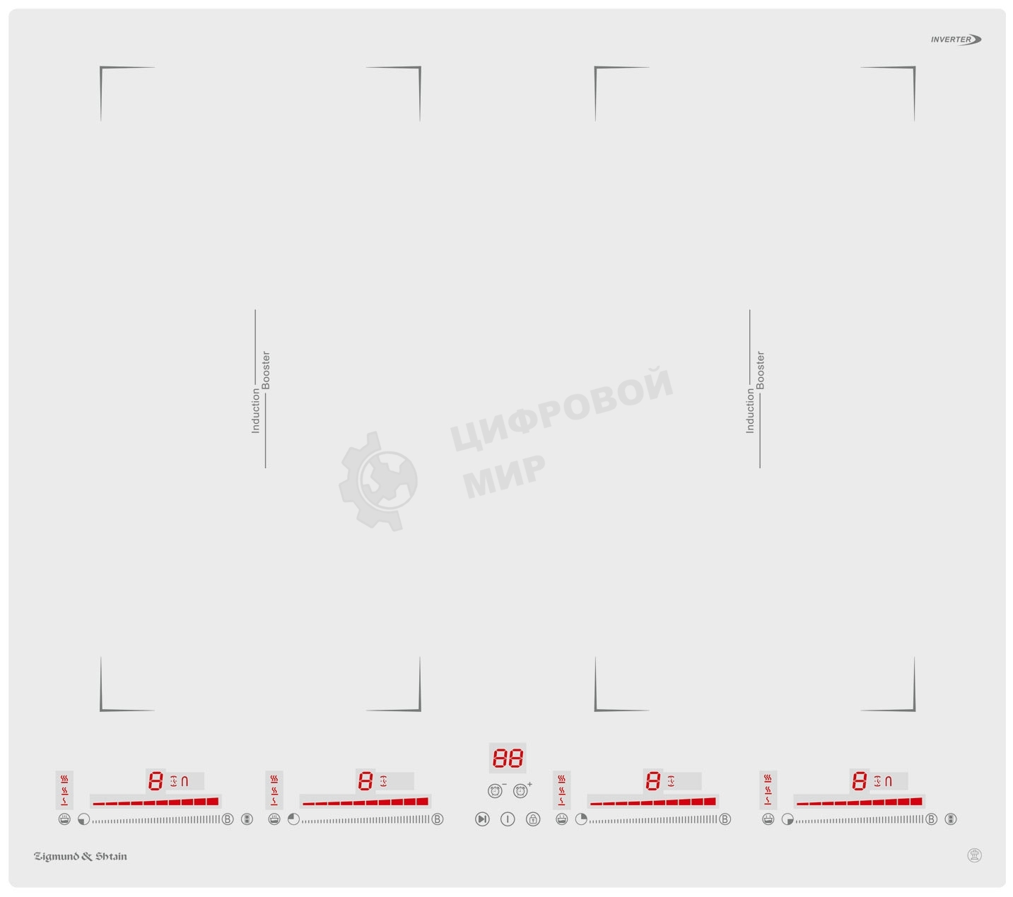 Индукционная варочная панель Zigmund & Shtain CI 29.6 W белый