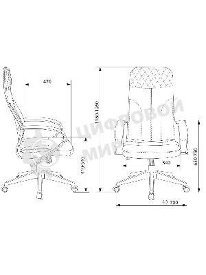 Кресло Бюрократ CH-608 Fabric Alfa 44 темно-серый, ткань