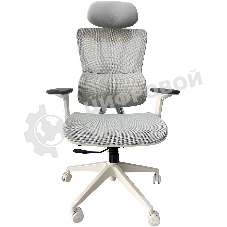 Кресло Cactus CS-CHR-MC02GY серый, сетка, подголовник