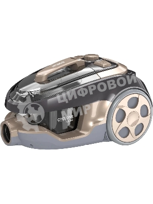 Пылесос Hyundai HYV-C3550 золотистый/темно-коричневый, 380/2220 Вт, уборка сухая, пылесборник контейнер 2,5 л