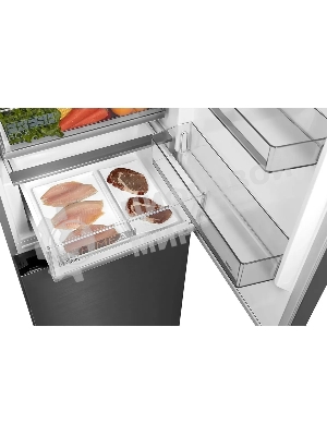 Холодильник Midea MDRB469MGF46I нержавеющая сталь двухкамерный 223/123л морозилка снизу, No Frost