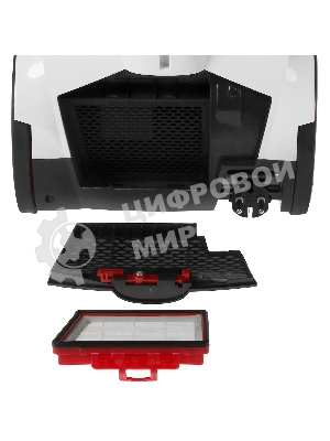 Пылесос Starwind SCV2082 белый/красный/черный, 350/2000 Вт, уборка сухая, пылесборник контейнер 3.5 л