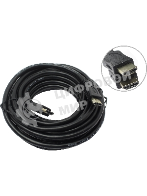 Кабель HDMI C-HM-HM-7.5M Wize, 7.5 м, v.2.0, 19M/19M, позол.разъемы, экран, черный, пакет