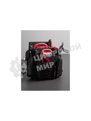 Поясная сумка монтажника Deli DL5865 250 x 250 x 110мм, 7 карманов, ткань Оксфорд 1680D, кожанные боковые карманы