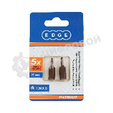 Бита EDGE by PATRIOT T8, сталь S2, длина 25 мм, 2шт в блистере