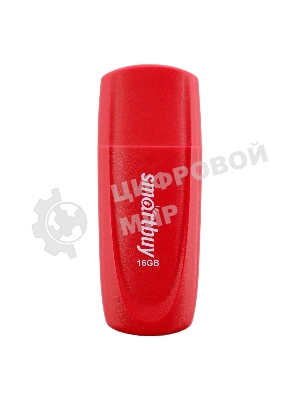 Флешка USB Smartbuy Scout Red (SB016Gb2SCR), 16Gb, USB 2.0, R/W 15/8, красный