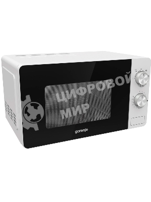 Микроволновая печь Gorenje MO20E2W белый, 20 л, 800 Вт, переключатели - поворотный механизм
