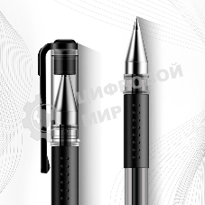 Набор ручек гелевых Deli 6619-BK прозрачный/черный, черные чернила, блистер (3шт), линия 0.5мм, резиновая манжета