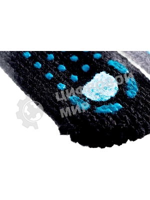 Перчатки трикотажные Сибртех, акрил, с ПВХ точкой, 7 класс