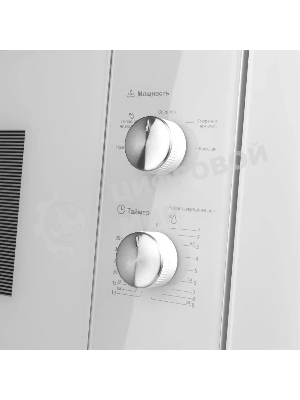 Микроволновая печь встраиваемая Maunfeld MBMO.20.1PGW белый, 20 л, 800 Вт, переключатели - поворотный механизм