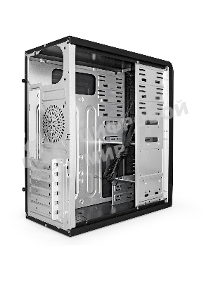 Компьютерный корпус Miditower ExeGate CP-601-UNS500 (ATX, БП UNS500 с вент. 12см, 2*USB, аудио, черный)