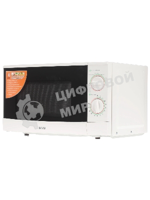 Микроволновая печь Mystery MMW-2012 белый, 20 л, 800 Вт, переключатели - поворотный механизм