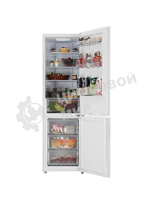 Холодильник Candy CFN6200W белый двухкамерный 243/91л морозилка снизу, No Frost