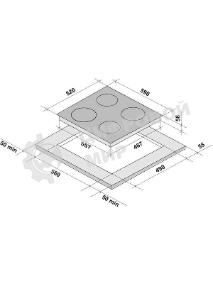 Индукционная варочная панель Krona REMO 60 BL