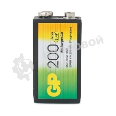 Батарейка аккумуляторная GP, Крона (20R8H, 6F22), Ni-Mh, 200 mAh, 1 шт., в блистере, 20R8H-2CRU1