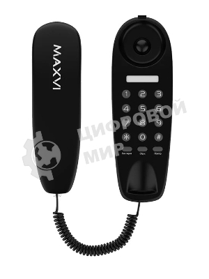Телефон проводной Maxvi CS-01 черный