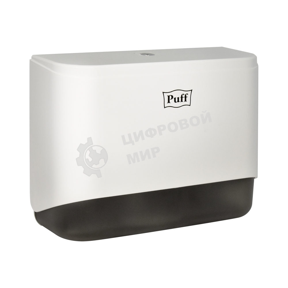 Диспенсер бумажных полотенец Puff-5140 белый, с замком, ABS-пластик