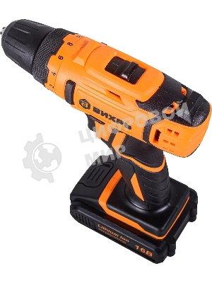Дрель-шуруповерт Вихрь ДА-16Л-2КА, 16 В, 1,5 Ач, 32 Нм, щеточный