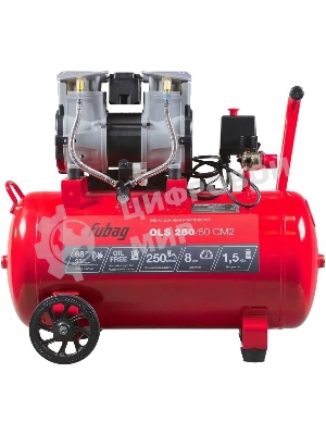 Компрессор поршневой Fubag OLS 250/50 CM2 безмасляный 250л/мин 50л 1500Вт красный/черный